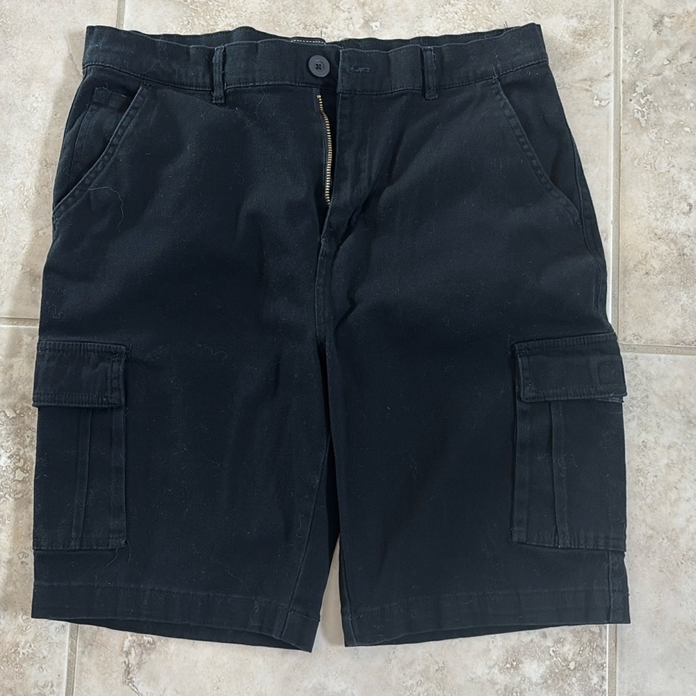 Men’s black shorts 7 pocket cargo shorts 34 wicked stitch